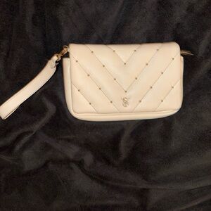 Victoria's Secret Cream Quilted Wristlet